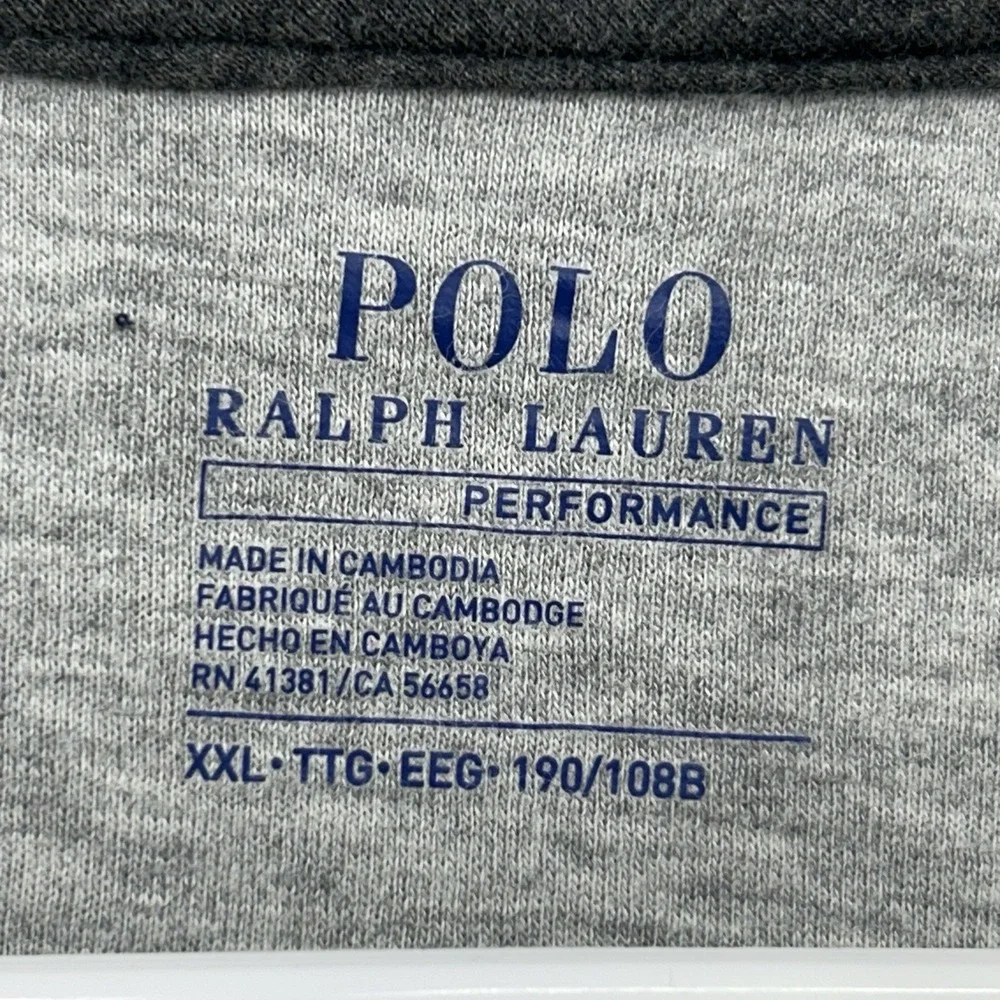 Polo Ralph Lauren Performance 1/4 Zip Pullover Sweater Men Size XXL‎ Gray Casual